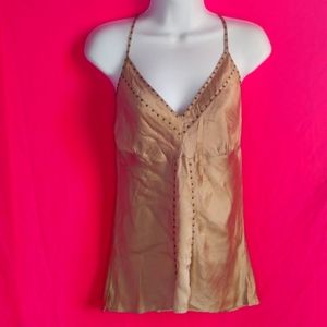 Beautiful Sugar daddy Silk Camisole with brass pearl detail